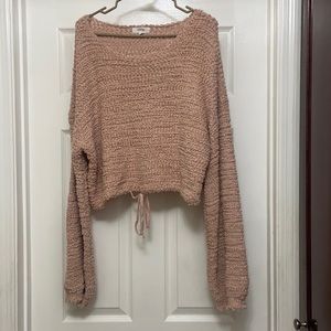 Pink crop top sweater